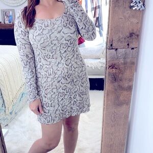 Velvet snake print dress size medium